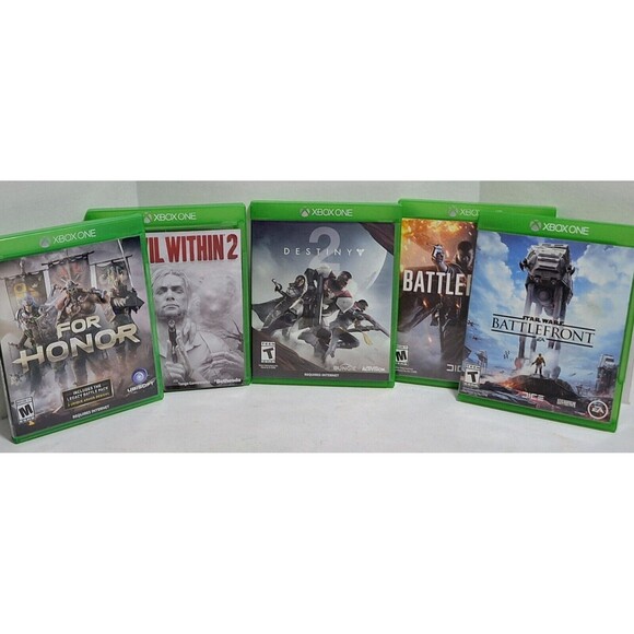 MICROSOFT XBOX ONE 5 CT LOT BATTLEFRONT 1 THE EVIL WITHIN 2 DESTINY 2 - Picture 1 of 7